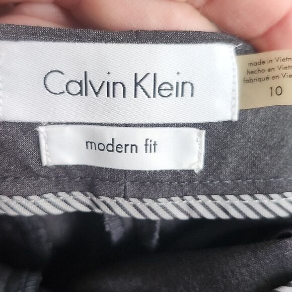 Calvin Klein NWT Modern Fit Charcoal Gray Trouser Dress Pants, 10 - Picture 5 of 11